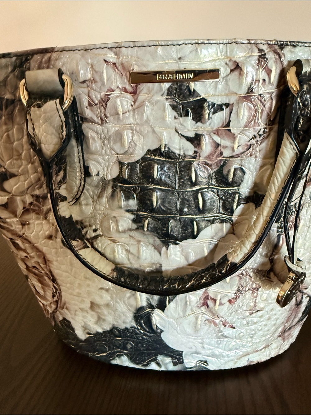 Brahmin Melbourne Small Bowie Satchel Bag in Eden Color